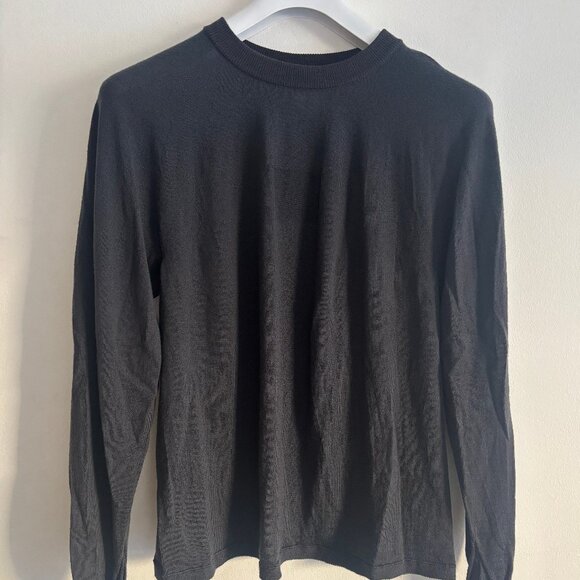 $460 Goldwin 0 Wool Seamless Knit Top/ Sweater Lead Grey - Size 2 - Small - Picture 1 of 9